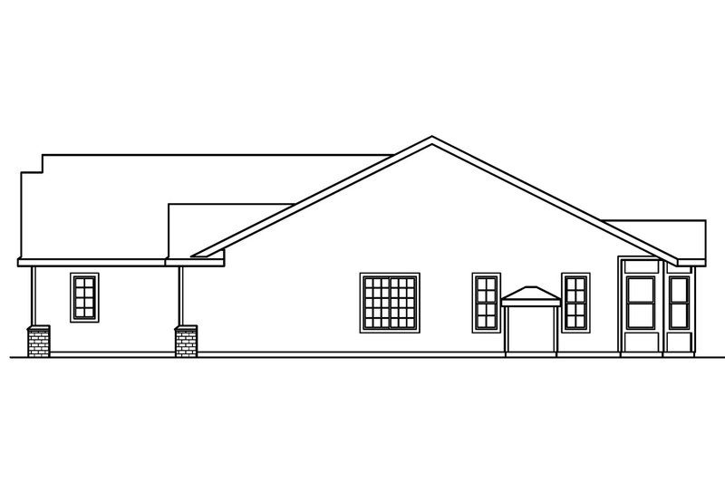 Home Plan - Exterior - Other Elevation 1 for Ranch House Plan #124-389 - 3 bed, 2 bath