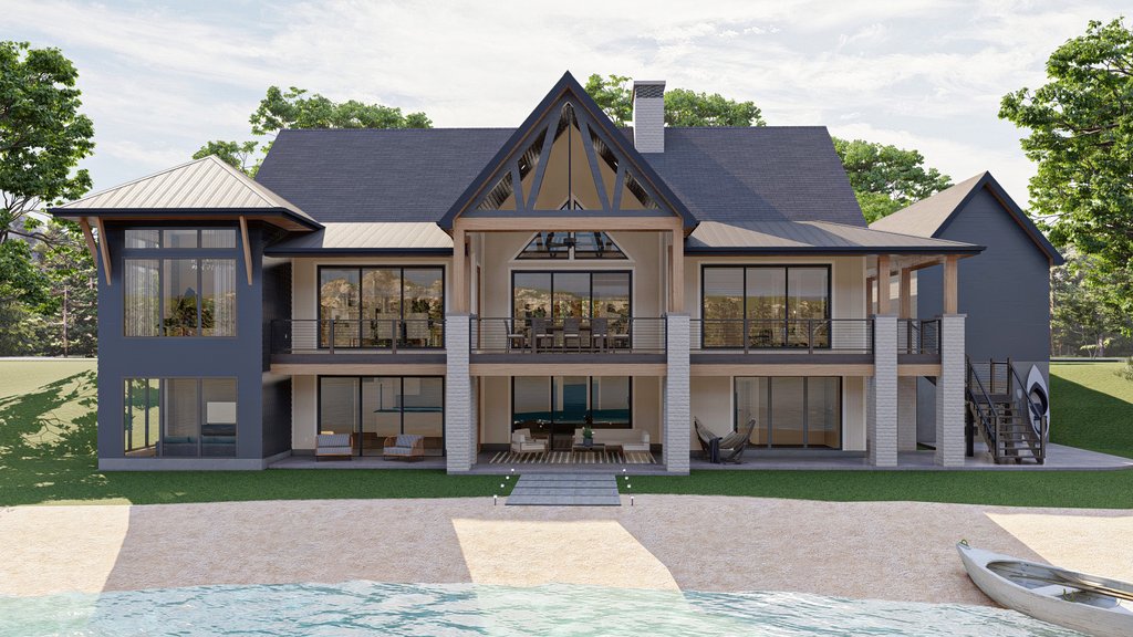 Exterior - Rear Elevation for Cottage House Plan #455-811 - 1 bed, 1.5 bath