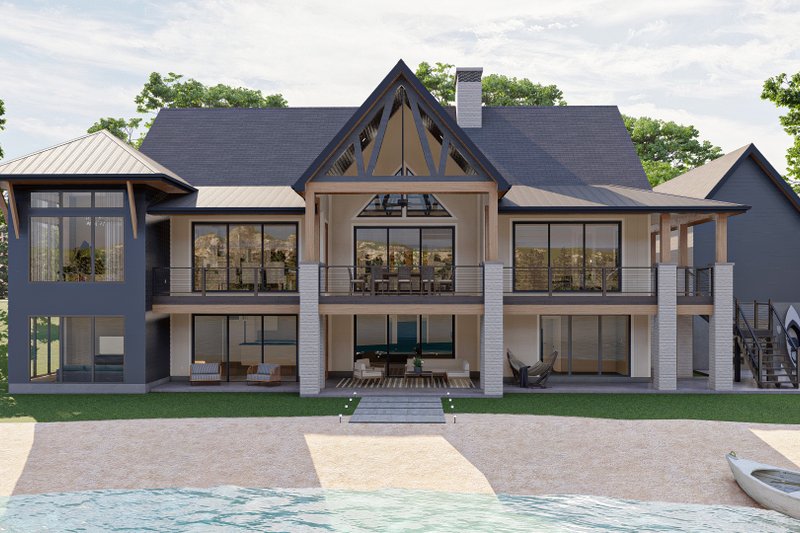 Architectural House Design - Exterior - Rear Elevation for Cottage House Plan #455-811 - 1 bed, 1.5 bath