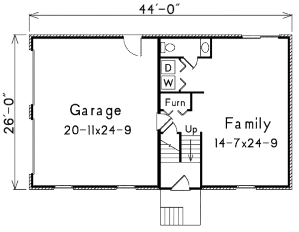 Traditional Floor Plan - Lower Floor Plan #57-522