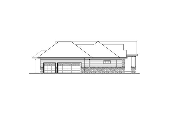 Exterior - Other Elevation for Ranch House Plan #124-1115 - 3 bed, 2.5 bath