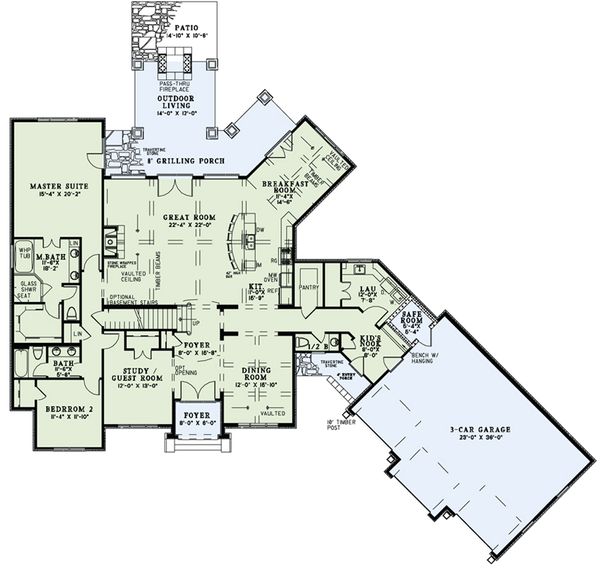 Dream House Plan - European Floor Plan - Main Floor Plan #17-2498