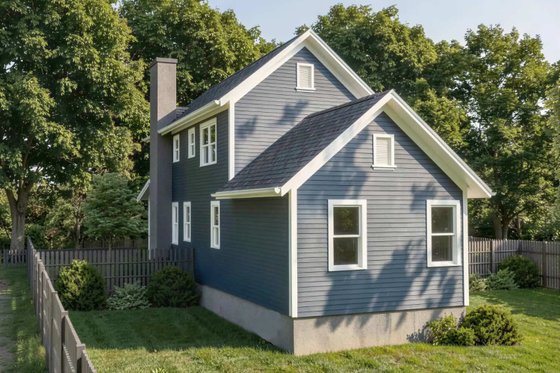 Exterior - Rear Elevation for Farmhouse House Plan #79-270 - 3 bed, 2 bath