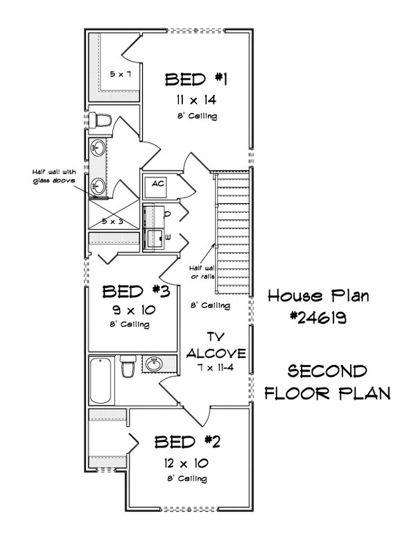 House Blueprint - Modern Floor Plan - Upper Floor Plan #513-2412
