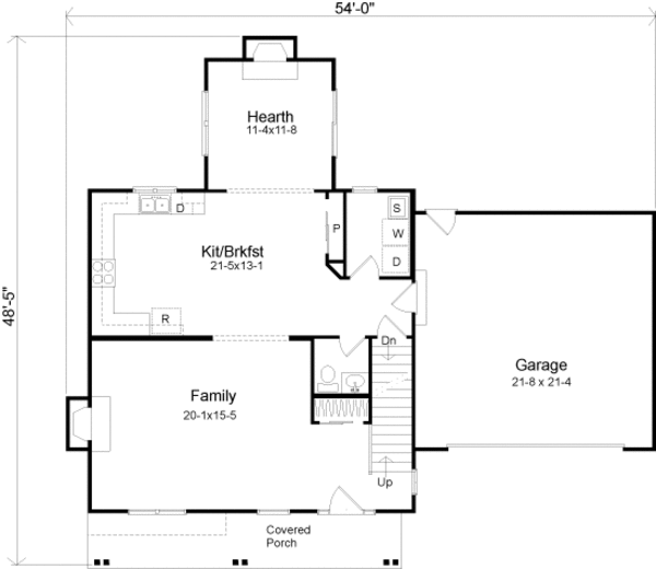 Modern Floor Plan - Main Floor Plan #22-501