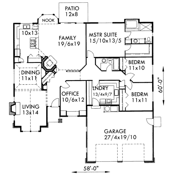 Traditional Floor Plan - Main Floor Plan #303-340