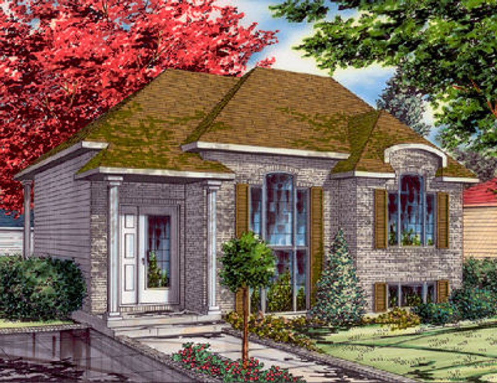 Exterior - Front Elevation 2 for Southern House Plan #138-194 - 4 bed, 2 bath