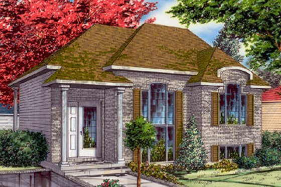Exterior - Front Elevation for Southern House Plan #138-194 - 4 bed, 2 bath