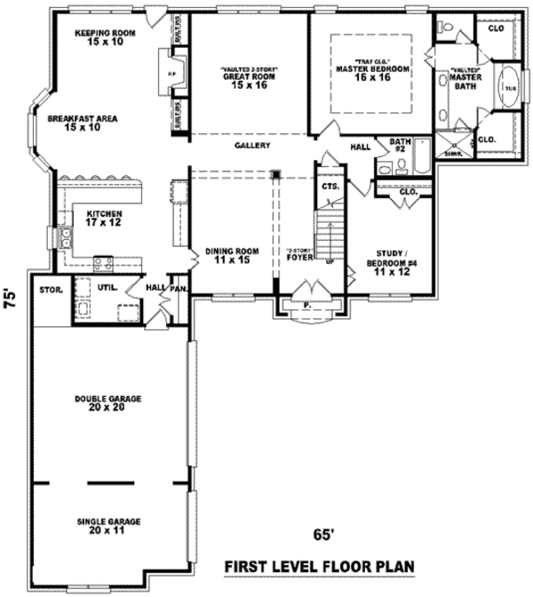 European Floor Plan - Main Floor Plan #81-1139