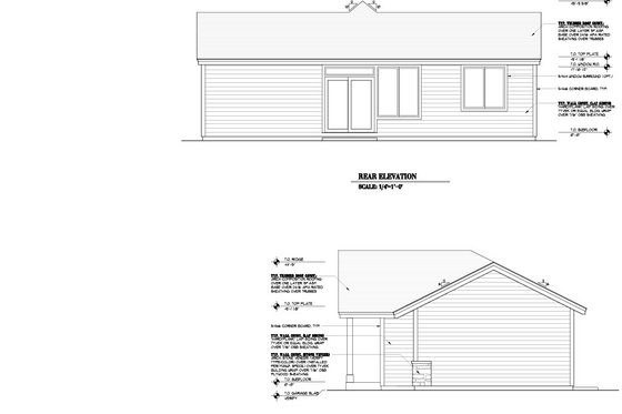 Exterior - Other Elevation 1 for Craftsman House Plan #53-665 - 1 bed, 1 bath