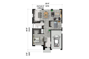 Contemporary Style House Plan - 2 Beds 1 Baths 1089 Sq/Ft Plan #25-4880 