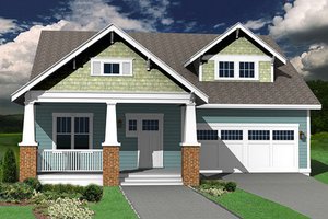 Craftsman Exterior - Front Elevation Plan #461-9