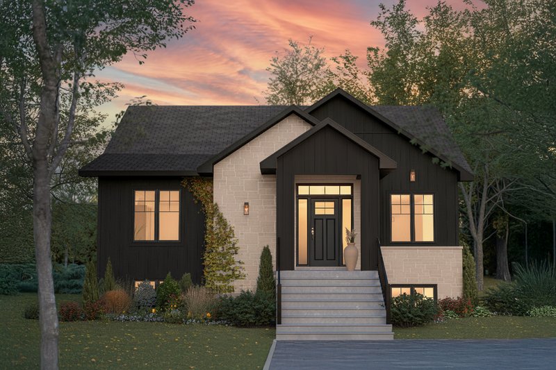 Modern Style House Plan - 1 Beds 1 Baths 1444 Sq/Ft Plan #23-2890 Exterior