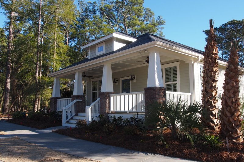 House Blueprint - Exterior - Front Elevation 3 for Craftsman House Plan #461-21 - 3 bed, 2 bath