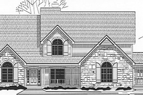 Exterior - Front Elevation for Traditional House Plan #67-616 - 5 bed, 3.5 bath