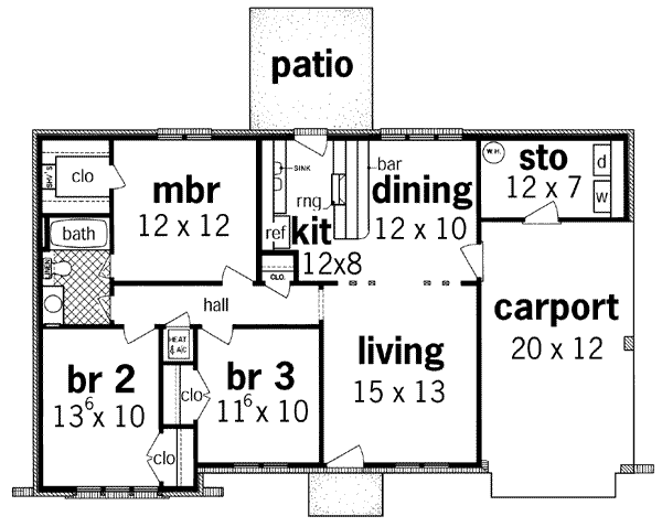 Dream House Plan - European Floor Plan - Main Floor Plan #45-182