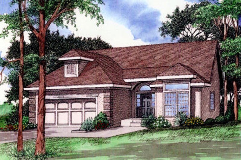 House Blueprint - Exterior - Front Elevation Plan #405-212