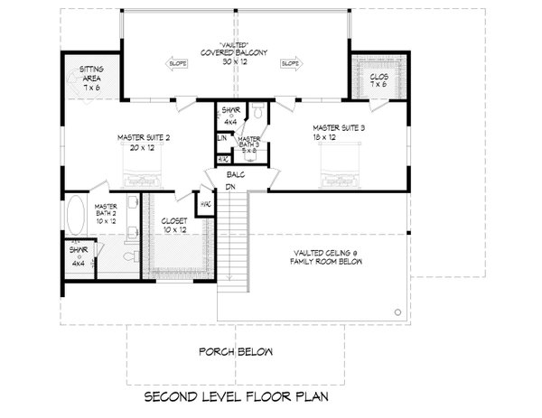 Cottage Floor Plan - Upper Floor Plan #932-635