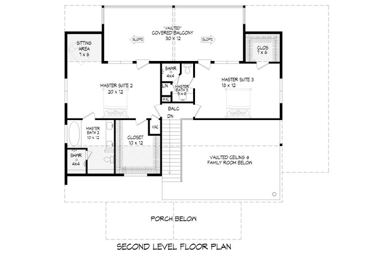 Architectural House Design - Floor Plan - Upper Floor for Cottage House Plan #932-635 - 3 bed, 3.5 bath