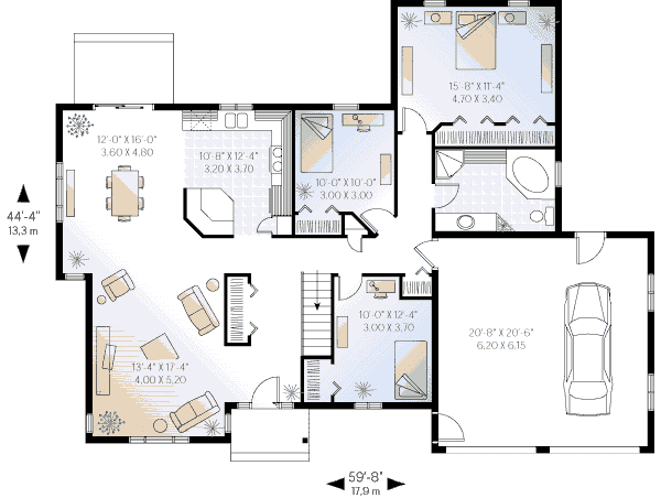 Traditional Floor Plan - Main Floor Plan #23-132
