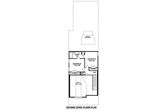 Floor Plan - Upper Floor for Country House Plan #81-1379 - 3 bed, 2.5 bath