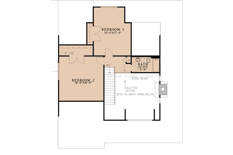 House Blueprint - Floor Plan - Upper Floor for Cottage House Plan #923-307 - 3 bed, 2.5 bath