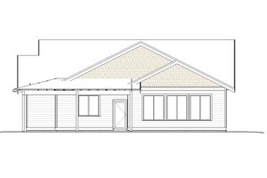 Exterior - Rear Elevation for Craftsman House Plan #895-98 - 3 bed, 2 bath