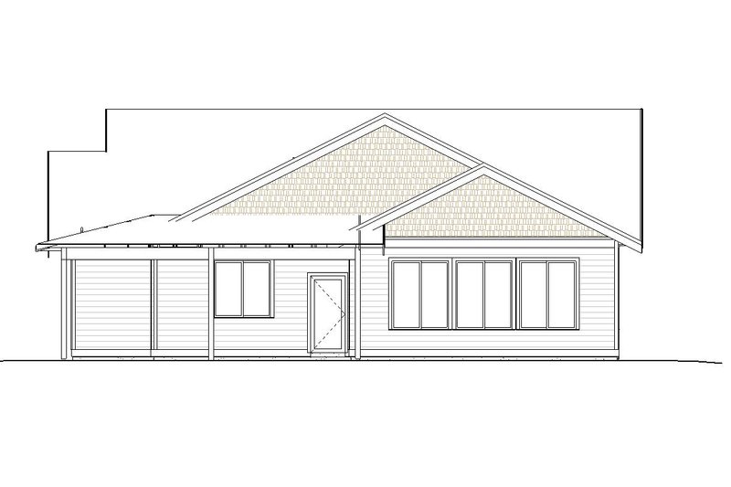 Dream House Plan - Exterior - Rear Elevation for Craftsman House Plan #895-98 - 3 bed, 2 bath
