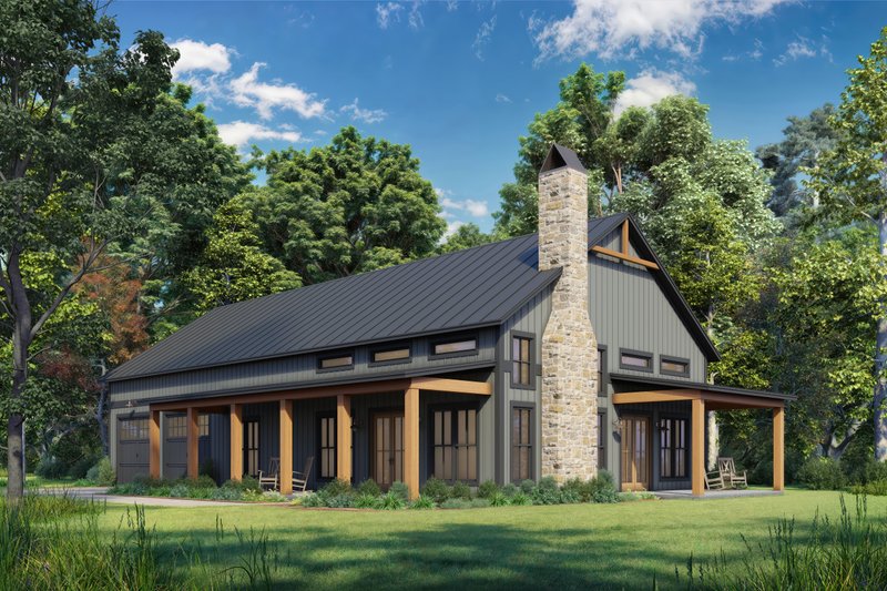 Dream House Plan - Exterior - Front Elevation 5 for Barndominium House Plan #430-386 - 3 bed, 2 bath