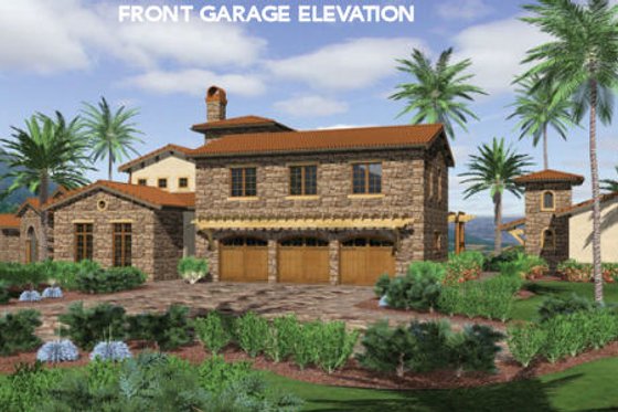 Exterior - Other Elevation 3 for Mediterranean House Plan #48-361 - 5 bed, 5 bath