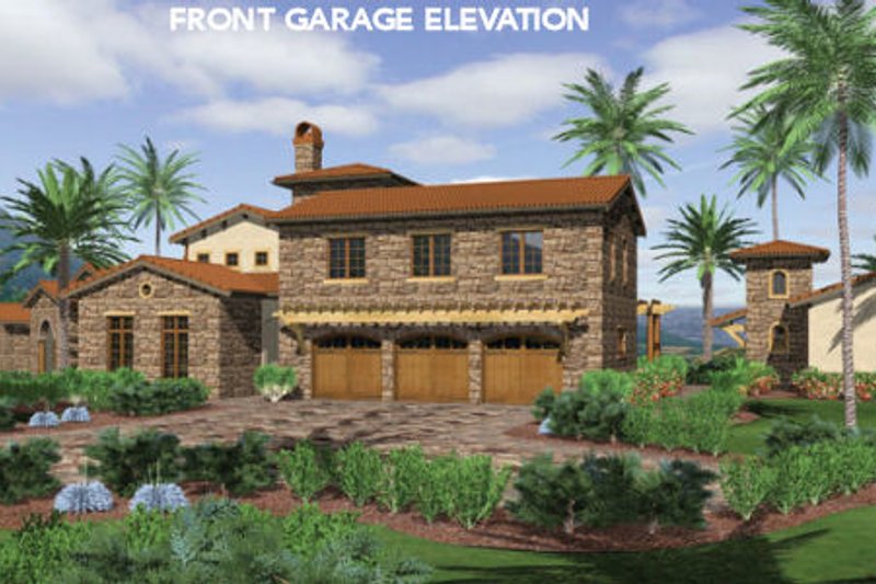 Architectural House Design - Exterior - Other Elevation 3 for Mediterranean House Plan #48-361 - 5 bed, 5 bath