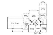 European Style House Plan - 4 Beds 3 Baths 3796 Sq/Ft Plan #411-258 