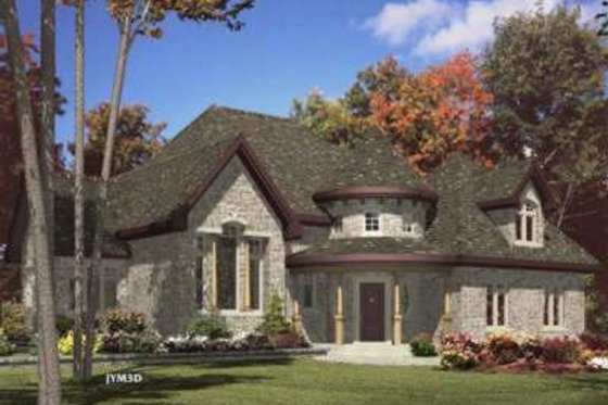 Exterior - Front Elevation for European House Plan #138-145 - 2 bed, 2 bath