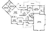 Mediterranean Style House Plan - 4 Beds 2.5 Baths 2714 Sq/Ft Plan #124-427 