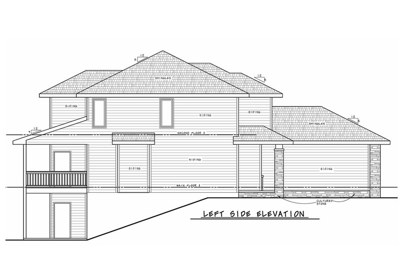 House Blueprint - Exterior - Other Elevation for Traditional House Plan #20-2457 - 5 bed, 3.5 bath