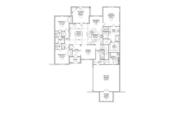 European Style House Plan - 3 Beds 2.5 Baths 2139 Sq/Ft Plan #69-440 ...