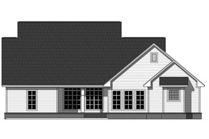 Exterior - Rear Elevation for Country House Plan #21-320 - 4 bed, 2.5 bath