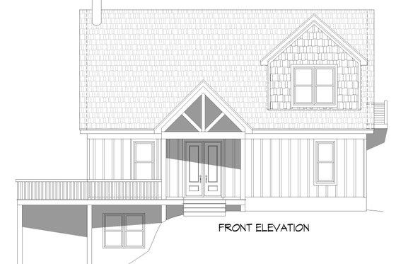 Exterior - Front Elevation 3 for Traditional House Plan #932-428 - 3 bed, 2 bath