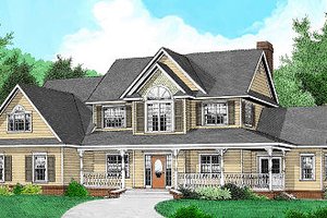 Country Exterior - Front Elevation Plan #11-225
