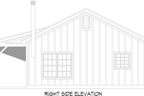Exterior - Other Elevation 1 for Craftsman House Plan #932-997 - 2 bed, 1 bath