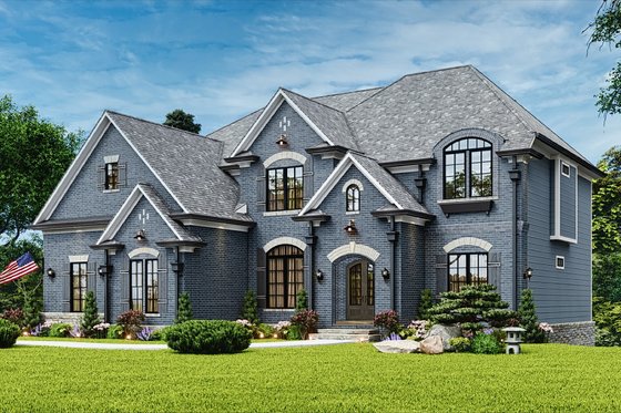 Exterior - Front Elevation 3 for Craftsman House Plan #54-721 - 5 bed, 4 bath