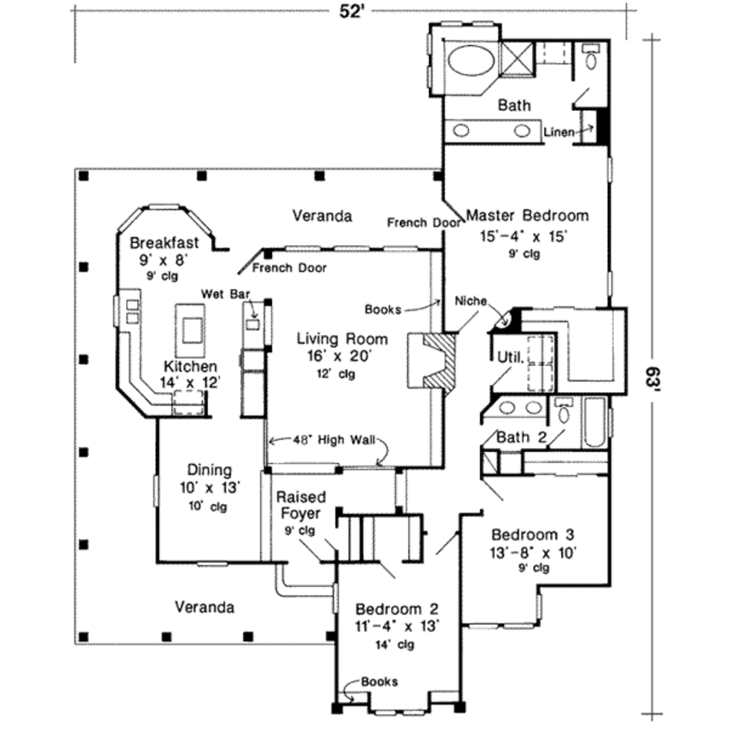  Victorian  Style House  Plan  3  Beds 2 Baths 1891 Sq Ft 