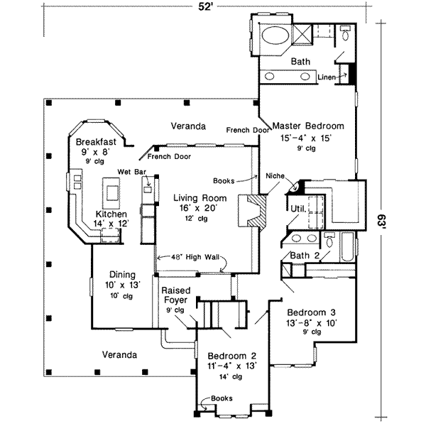 Dream House Plan - Victorian Floor Plan - Main Floor Plan #410-103