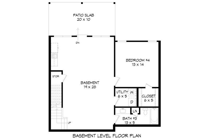 House Plan Design - Floor Plan - Lower Floor for Country House Plan #932-392 - 4 bed, 3.5 bath