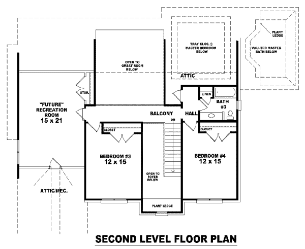 European Floor Plan - Upper Floor Plan #81-1228