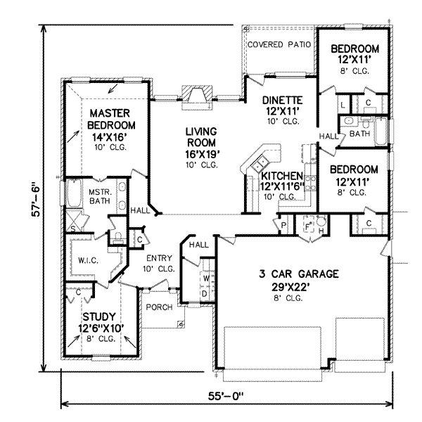 Traditional Floor Plan - Main Floor Plan #65-404