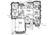 European Style House Plan - 4 Beds 3 Baths 2391 Sq/Ft Plan #310-816 