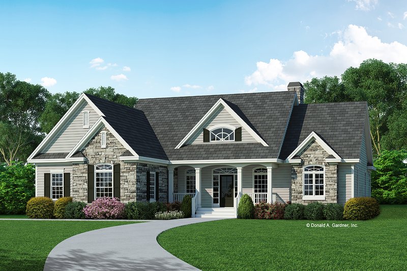 Architectural House Design - Country Exterior - Front Elevation Plan #929-689