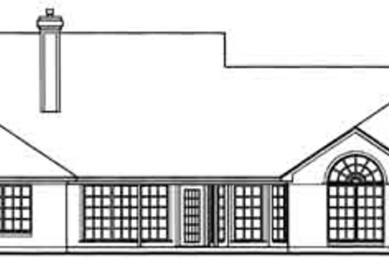Exterior - Rear Elevation for Southern House Plan #42-308 - 4 bed, 2 bath