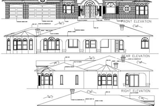 Exterior - Rear Elevation House Plan #1-756 - 4 bed, 3 bath